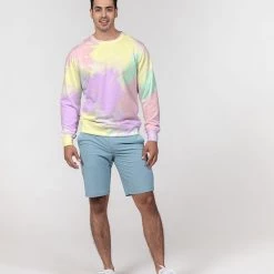 Harlow & Lloyd Sweatshirts & Pullovers Banana Mint Candy Explosion Tie Dye French Terry Pullover Sweatshirt