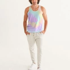 Harlow & Lloyd T Shirts & Tanks Lilac Mint Tie Dye Men's Tank