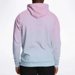 Subliminator Pink Blue Color Fade Unisex Hoodie