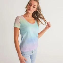 Harlow & Lloyd Soft Rainbow V-Neck Tee 12 Harlow & Lloyd Soft Rainbow V-Neck Tee