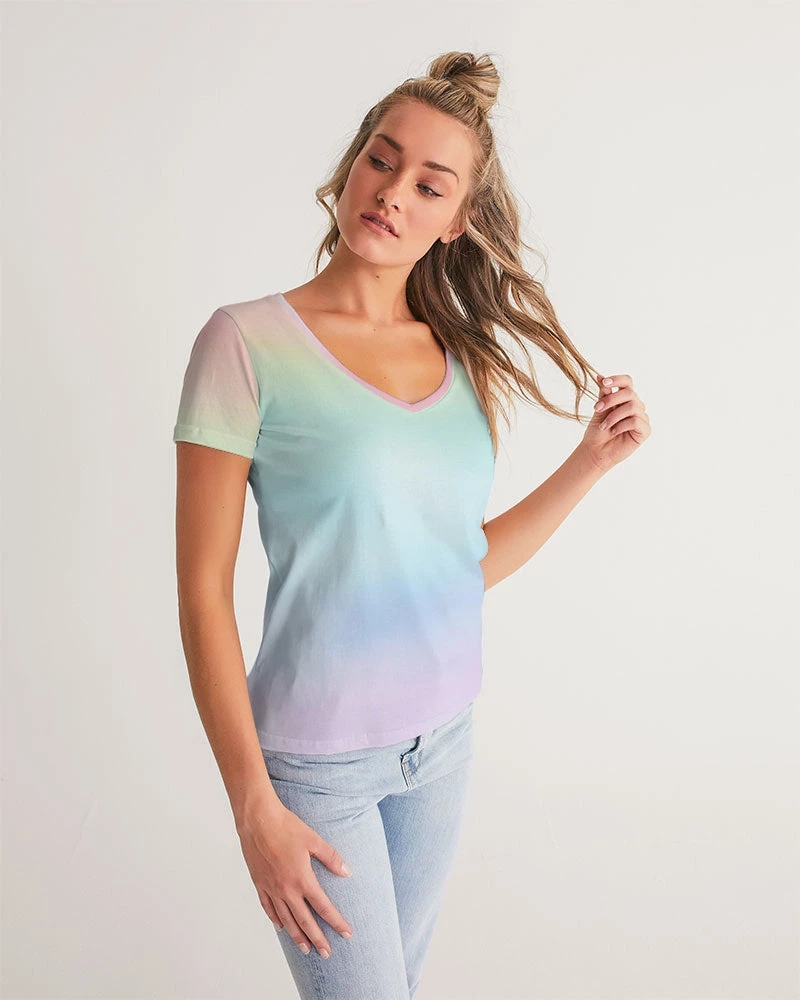 Harlow & Lloyd Soft Rainbow V-Neck Tee 5 Harlow & Lloyd Soft Rainbow V-Neck Tee