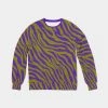 Harlow & Lloyd Purple Olive Zebra Men's French Terry Pullover Sweatshirt
