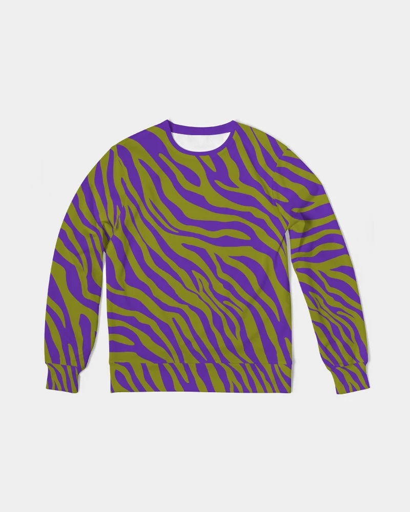 Harlow & Lloyd Purple Olive Zebra Men's French Terry Pullover Sweatshirt 3 Harlow & Lloyd Purple Olive Zebra Men's French Terry Pullover Sweatshirt