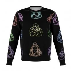 Subliminator Neon Buddhas Black Unisex Fleece Sweatshirt Sweatshirts & Pullovers 18 Subliminator Neon Buddhas Black Unisex Fleece Sweatshirt Sweatshirts & Pullovers