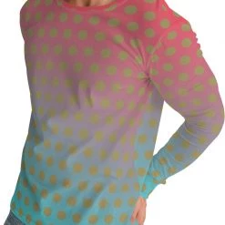 Harlow & Lloyd Heaven To Hell Polkadot Men's Long Sleeve Tee T Shirts & Tanks