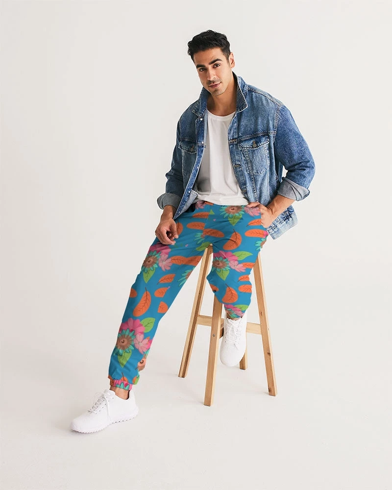 Harlow & Lloyd Pants & Joggers Tropical Flower Power Blue Men's Lightweight Track Pants 7 Harlow & Lloyd Pants & Joggers Tropical Flower Power Blue Men's Lightweight Track Pants