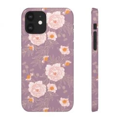 Printify Orange Peonies Floral Rose Phone Case
