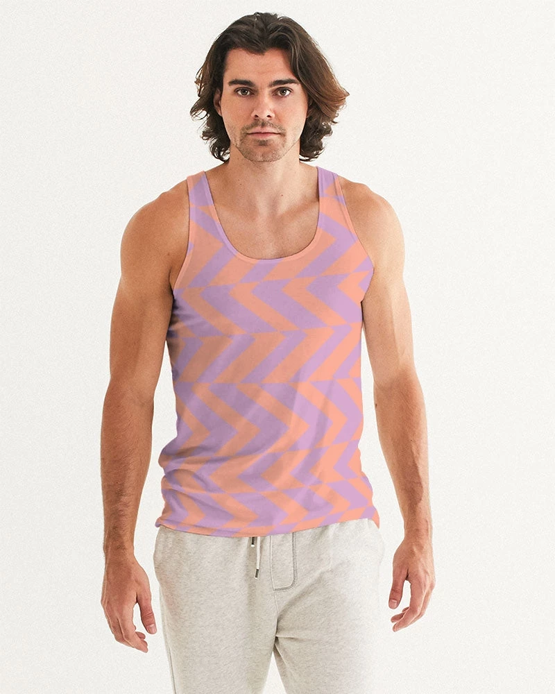 Harlow & Lloyd Peach & Orchid Stripe Men's Tank T Shirts & Tanks 7 Harlow & Lloyd Peach & Orchid Stripe Men's Tank T Shirts & Tanks