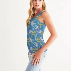 Harlow & Lloyd Parisian Blue Floral Women's Tank