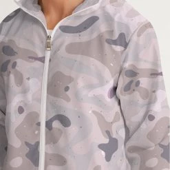 Harlow & Lloyd Military Sand Camo Men's Windbreaker Hooded Jacket