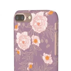 Printify Orange Peonies Floral Rose Phone Case