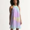 Harlow & Lloyd Lilac Mint Tie Dye Women's Halter Dress 2 Harlow & Lloyd Lilac Mint Tie Dye Women's Halter Dress