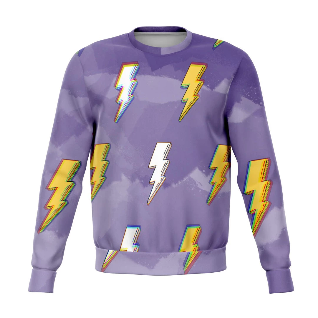 Subliminator Sweatshirts & Pullovers Lightning Bolt Unisex Fleece Sweatshirt 8 Subliminator Sweatshirts & Pullovers Lightning Bolt Unisex Fleece Sweatshirt