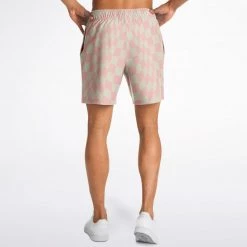 Subliminator Pink Vanilla Check Fleece Shorts