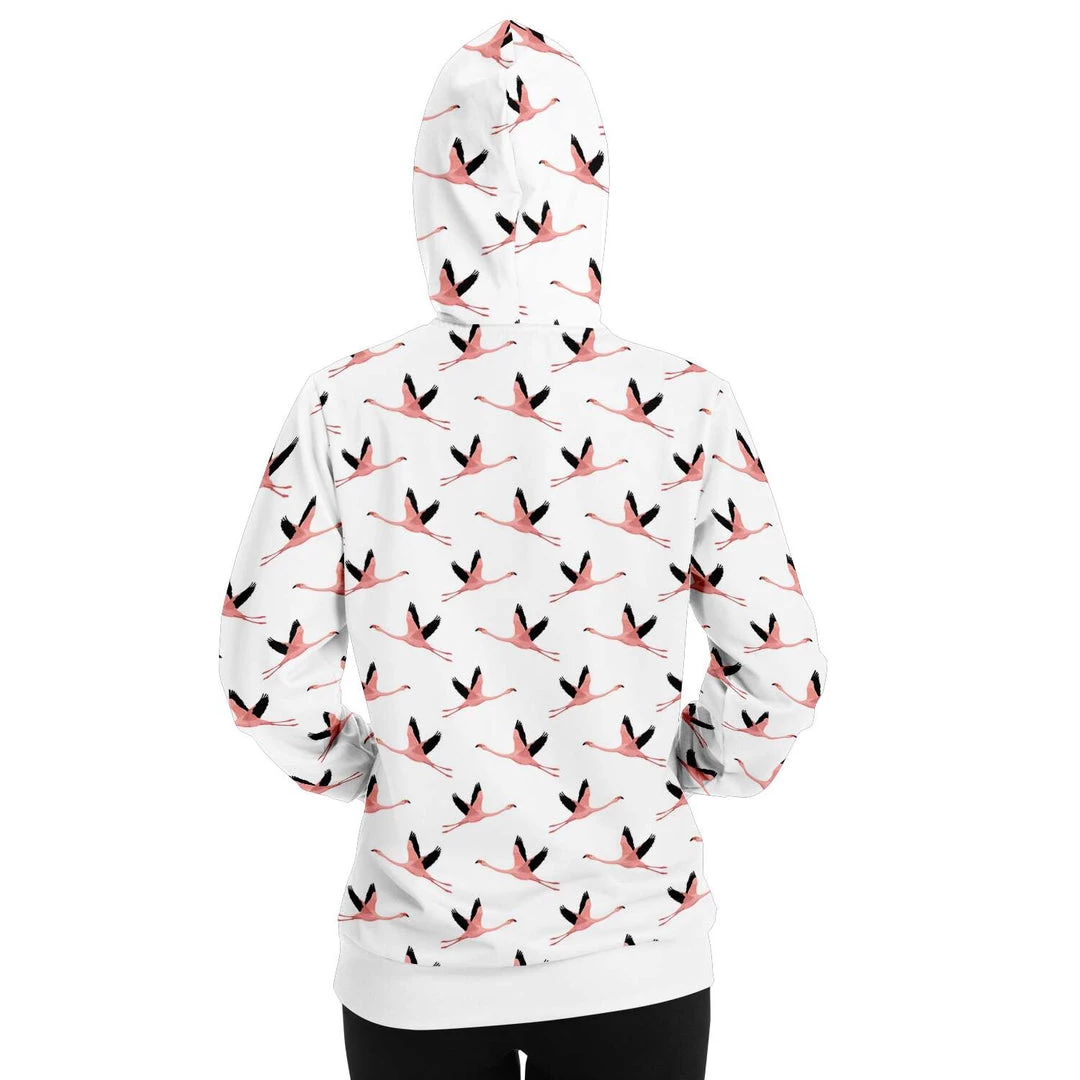 Subliminator Flying Flamingos White Unisex Hoodie Hoodies 9 Subliminator Flying Flamingos White Unisex Hoodie Hoodies