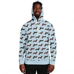 Subliminator Dachshund Lovers Unisex Hoodie In Blue Hoodies