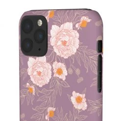 Printify Orange Peonies Floral Rose Phone Case
