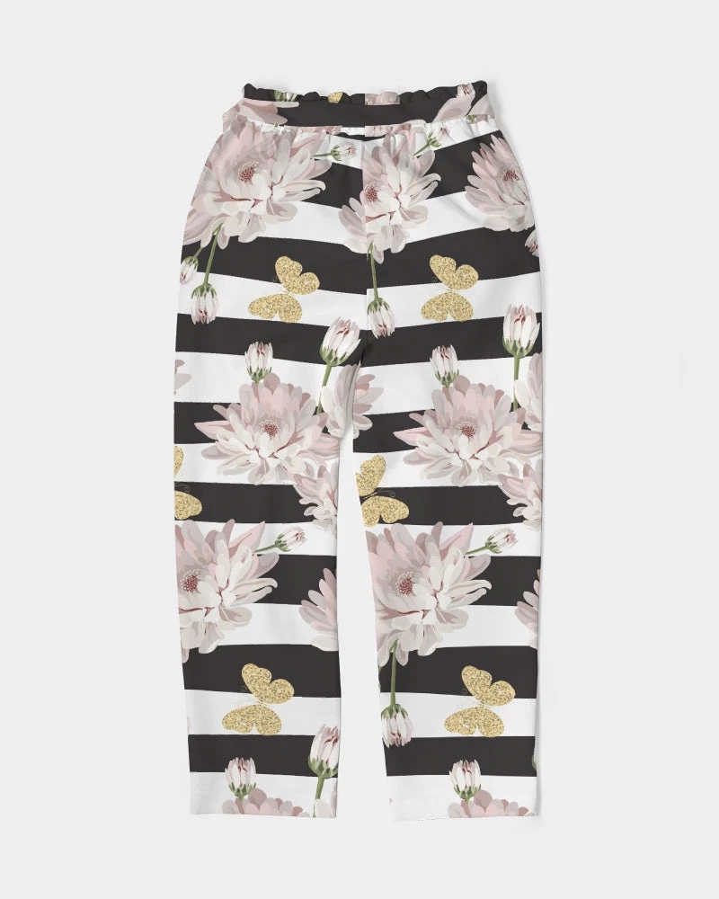 Harlow & Lloyd Pants & Joggers Pink Chrysanthemum Butterflies Women's Belted Tapered Pants 6 Harlow & Lloyd Pants & Joggers Pink Chrysanthemum Butterflies Women's Belted Tapered Pants