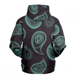 Subliminator Mint Paisley Unisex Hoodie Hoodies
