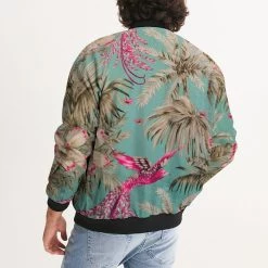 Harlow & Lloyd Jackets Vintage Bird & Tropical Palm Men's Bomber Jacket