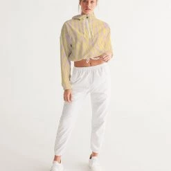 Harlow & Lloyd Jackets Dust Storm Zebra Women's Cropped Windbreaker Jacket 16 Harlow & Lloyd Jackets Dust Storm Zebra Women's Cropped Windbreaker Jacket