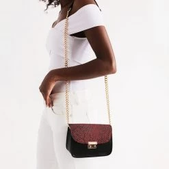 Harlow & Lloyd Bags Red Snake Skin Small Shoulder Bag