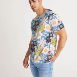 Harlow & Lloyd Blue Frisky Floral Men's Tee 13 Harlow & Lloyd Blue Frisky Floral Men's Tee
