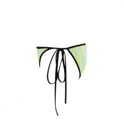 Harlow & LLoyd Blue Lime Stripes Bikini Bottom Women