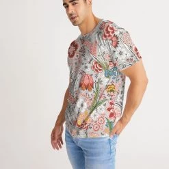 Harlow & Lloyd Blood Orange Floral Men's Tee 12 Harlow & Lloyd Blood Orange Floral Men's Tee