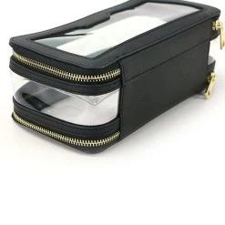 ALIX - CNGB Monogrammed Toiletry Bag In Black