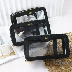 ALIX - CNGB Monogrammed Toiletry Bag In Black