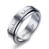 ALIX - VNX Personalized Unisex Rotatable Spinner Ring In Silver, Gold, Black Rings 1 ALIX - VNX Personalized Unisex Rotatable Spinner Ring In Silver, Gold, Black Rings