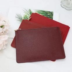 Harlow & Lloyd Personalized Monogram Pouch In Saffiano Leather (Multiple Colors)