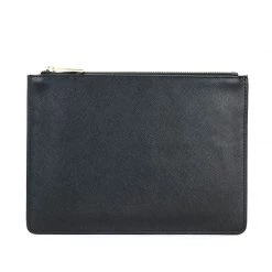 Harlow & Lloyd Personalized Monogram Pouch In Saffiano Leather (Multiple Colors)