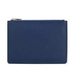 Harlow & Lloyd Personalized Monogram Pouch In Saffiano Leather (Multiple Colors)