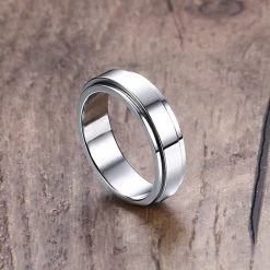 ALIX - VNX Personalized Unisex Rotatable Spinner Ring In Silver, Gold, Black Rings