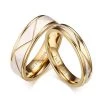 ALIX - VNX Personalized Matte Finish Couple Bands Engraved Rings