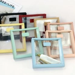 Harlow & Lloyd Personalized Leather Trimmed Transparent Toiletry Bag In Black