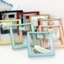 Harlow & Lloyd Personalized Leather Trimmed Transparent Toiletry Bag In Mint Bags