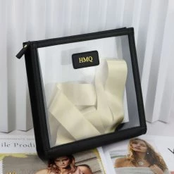 Harlow & Lloyd Personalized Leather Trimmed Transparent Toiletry Bag In Nude Bags 8 Harlow & Lloyd Personalized Leather Trimmed Transparent Toiletry Bag In Nude Bags