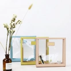 Harlow & Lloyd Personalized Leather Trimmed Transparent Toiletry Bag In Black