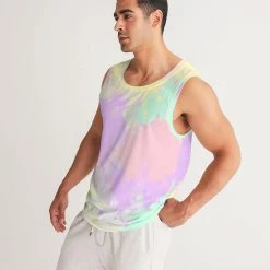 Harlow & Lloyd T Shirts & Tanks Banana Mint Candy Explosion Tie Dye Men's Sports Tank