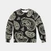 Harlow & Lloyd Sweatshirts & Pullovers Black & Bone Paisley French Terry Pullover Sweatshirt