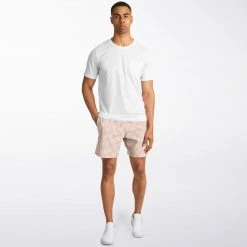 Subliminator Pink Vanilla Check Fleece Shorts