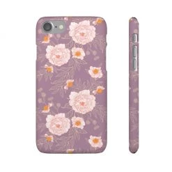 Printify Orange Peonies Floral Rose Phone Case