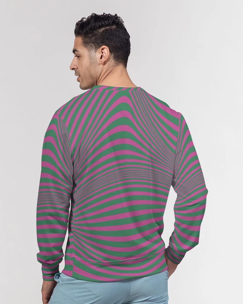 Harlow & Lloyd Fuchsia & Green Optical Men's French Terry Pullover Sweatshirt Sweatshirts & Pullovers 7 Harlow & Lloyd Fuchsia & Green Optical Men's French Terry Pullover Sweatshirt Sweatshirts & Pullovers