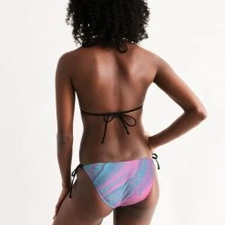 Harlow & Lloyd Marshmallow Marbled Women's Triangle String Bikini Set