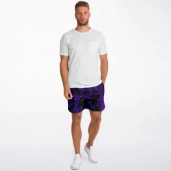 Subliminator Midnight Purple Flower Fleece Shorts 16 Subliminator Midnight Purple Flower Fleece Shorts