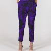 Harlow & Lloyd Midnight Purple Flowers Women's Belted Tapered Pants Pants & Joggers 2 Harlow & Lloyd Midnight Purple Flowers Women's Belted Tapered Pants Pants & Joggers