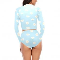 Harlow & Lloyd Blue Daisy's Long Sleeve Swimsuit Set
